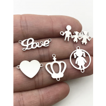 LJJAGLL Metal Alloy 10Pcs/lot Vintage Mix Jewelry Connectors For Diy Handmade Jewelry Bracelet Charms Making ALJQ018