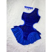 Sexy Erwachsene Frauen Pole Dance Kostüm Rot/Schwarz Kristalle Samt Body Nachtclub Bar DJ Bühne Tragen Team Leistung