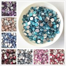 Mokka Rose/Siam/Violett/Blau Kristall 3D Glitter Nicht Hotfix Strass Schönheit Glas Kleber Auf Strass Nagel kunst Dekoration Bekleidungs