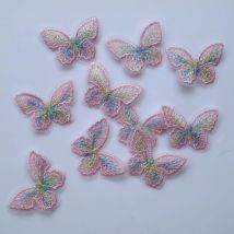 10pcs DIY embroidered butterfly Patches for clothing Golden emdoiery animal patches for bags decorative parches appliques
