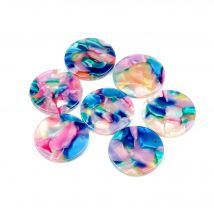 Leopardenmuster, Schildpatt-Ohrring-Charm, Acetat-Acrylperlen, rund geformt, Boho, Ohrring-Teile, Ohrringe-Fund, 24 mm-ACE181