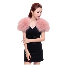 Genuine Ostrich Feather Fur Shawl Poncho Fashion Real Furry Cape Shrug Women Wraps One Size S23