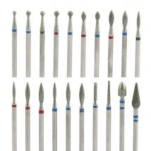 20 arten Diamant Nagel Bohrer Dreh Bits Fräser Für Maniküre Grat Häutchen Sauber Elektrische Cutter Bohrer Bits Zubehör