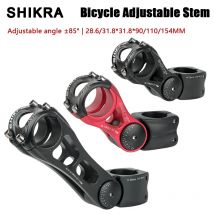 SHIKRA SK01 Mtb Power Attacco manubrio per bicicletta Strada Mountain Bike Tavolo 90/110/145mm Asta Attacco manubrio regolabile 31.8 25.4 Riser Negativo
