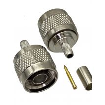 10pcs connector N male Plug crimp RG58 RG142 LMR195 RG400 Cable RF Coaxial Wire Terminals straight