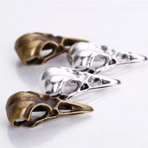 5 Teile/los Anhänger DIY Handgemachten Schmuck Legierung 3D Hohl Schädel Vogel Kopf Schmuck Zubehör Charms Für Schmuck Machen
