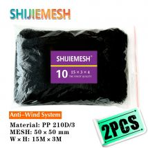 Hohe Qualität Taschen 15M x 3M 50mm Loch Orchard Garden Anti Vogel Eule Net PP 210D/3 verknotet Nebel Net 2 stücke