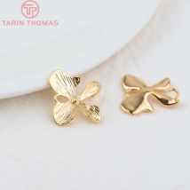 (832)10PCS 15,4x15,5MM 24K Gold Farbe Überzogene Messing Blume Charms Anhänger Hohe Qualität Diy Schmuck Erkenntnisse ohrringe Zubehör