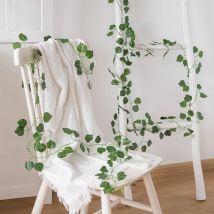 210Cm Sztuczna wisząca girlanda świąteczna Rośliny Liście winorośli Zielony jedwab Outdoor Home