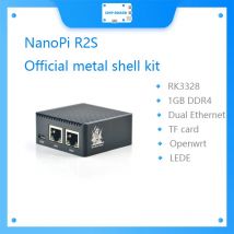 Freundliches NanoPi R2S Offizielles Metalgehäuse OpenWrt-System RK3328 Mini-Router Dual-Gigabit-Port
