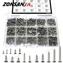 ZONSANTA M2 M3 M4 Self Tapping Screw Cross Countersunk Head Wood Screw Set 304 stainless steel Phillips Flat Head Screws DIY