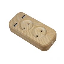 New USB extension Socket for phone charge  Double USB Port 5V 2A outlet usb wood tree color KF-WIIA-1
