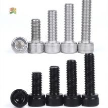 50 Stück M1,4 M1,6 M2 M2,5 M3 304 A2 Edelstahl Schwarz Güteklasse 12,9 DIN912 Sechskant Innensechskantschraube L = 2–30 mm