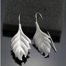 925 Sterling Silber Manuelle persönlichkeit Lange blatt Ohrringe Für Frauen Mode Schmuck sterling-silber-schmuck pendientes