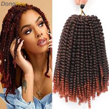 Ombre Frühling Twist Haar 8 Inch Frühling Twist Häkeln Haar Für Frauen Verworrene Lockige Twist Synthetische Flechten Haar 30 Stränge/Pack