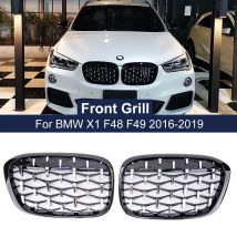 Geetha Auto Diamant Front Nieren Grill Racing Grill Für BMW X1 F48 F49 2016 2017 2018 2019 Meteor Stil Grills Auto Styling Teile