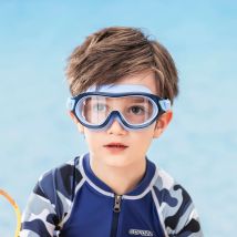 COPOZZ Professionelle Kinder-Schwimmbrille mit großem Rahmen, Antibeschlag, Weitsicht-Schwimmausrüstung für Jungen und Mädchen, Kinderbrille