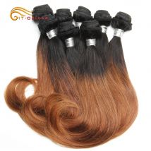 Htonicca Lockiges Haar Produkte 20 gr/teil Brasilianische Remy Menschenhaar 8 Bundles Kurze Haar Verlängerung Ombre Haar Bundles Drop Shipping