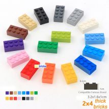 200 sztuk 2x4 Dot DIY klocki grube figurki cegły edukacyjne kreatywny rozmiar kompatybilny z 3001 plastikowe zabawki dla dzieci