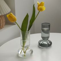 Nordic Minimalistischen Kreative Glas Vase Transparent Wasserdicht Blume Container Wohnzimmer Ornamente Wohnkultur
