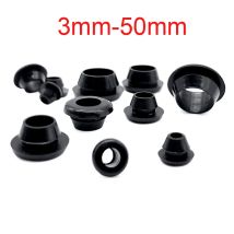 Black 3mm-50mm  Rubber Snap-on Grommet Hole Plugs End Caps Bung Wire Cable Protect Bush