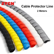 2 metry kabel spiralny Protector Line Organizer Tube motocykl drut rękaw ochronny ognioodporny