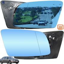 Für Bmw 5er E60 E61 E63 E64 2003–2010, linke und rechte Seite, blau, beheiztes Außenspiegelglas, Weitwinkel-Rückspiegel