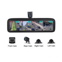 ANSHILONG 12 "Auto Innenspiegel Monitor DVR mit 4 CH Kameras für Front Rear Side View