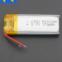 3.7V 170 mAh Polymer Li Lithium Lipo Battery 501230 Li-ion For DVC Mp3 Mp4 Record Pen Headset