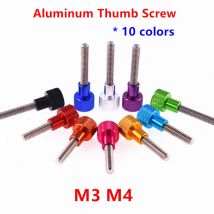 5 Stück Rändelschraube M3 M4 Aluminium Rändelkopf Edelstahl Handfest Rändelschraube eloxiert 10 Farben