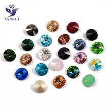 YANRUO 1122 Rivoli DIY Handwerk Ausgefallene Steine Glas Strass Kristall Spitz Zurück Nähen Auf Strass Für Handarbeiten