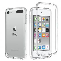 Crystal Clear 2 in 1 Shockproof Transparent Cases Hard Bumper Soft TPU Protective Cover for iPod Touch 5/Touch 6/Touch 7 Case