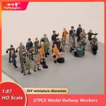 27 teile/satz 1:87 Ho Maßstab Modell Eisenbahn Arbeiter Landschaft Modell Zug Eisenbahn Layout figur modell Diy Miniatur Dioramen Display