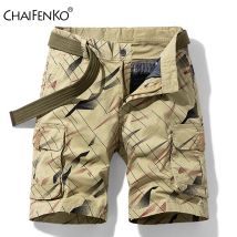 Mens Summer Cotton Tactical Cargo Shorts New Fashion Khaki Casual Multi-Pocket Short Pants Loose Army Military Shorts Men