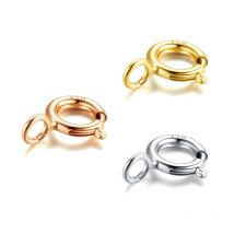 Sinya 18k Oro Molla Anello Chiusura Collana FAI DA TE Bracciali Catene Connettore Blocco Gioielleria Raffinata Accessori Risultati Colore Opzionale