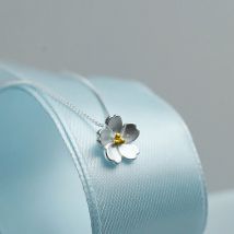 Halsketten und Anhänger aus 925er-Sterlingsilber mit Kirschblütenmotiv für Damen, modisches Damen-Festival-Geschenk, Sterling-Silber-Schmuck
