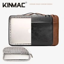Kinmac Marke PU Leder Laptop Tasche 12,13,3,14,15,4,15,6,16 Zoll, stoßfeste Hülse Mann Dame Frauen Fall für MacBook Air Pro M1-2