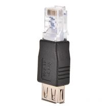 RJ45 Männlichen zu USB Weibliche Ethernet Adapter Stecker Steckdose LAN Netzwerk Router C3R5