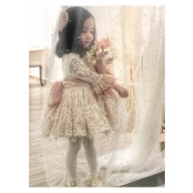Girl Baby New Spanish Vintage Lolita Prom Lace Puffy party Dress Toddler Girl Baby  Wedding1st Birthday Prom Christmas  Easter