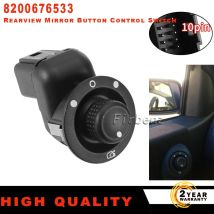For Renault Laguna II Megane 2 Scenic 2 New 1Pc Mirror Control Switch 10 Pins black 8200676533 8200109014 109014 car accessories