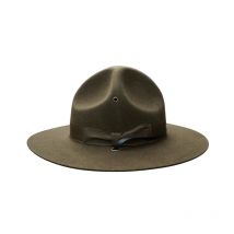 X047 Cappelli Fedora in lana per adulti del Corpo dei Marines degli Stati Uniti Cappelli Fedora in lana verde militare di dimensioni regolabili Cappello Fedora da uomo Moda Donna Cappelli da chiesa