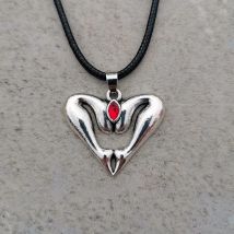 Weibliche Genitalform, antikes Silber, personalisierte Lebensquelle, Amulett, Schmuck, Halskette, verstellbare Pfirsich-Herz-Anhänger-Halskette