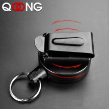 60CM Carbon Fiber Militär Geflochtene Seil Keychain Sport Versenkbare Schlüssel Kette Anti-verloren Teleskop Schlüsselring Schlüssel Schmuckstück H23