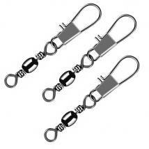 100 Stück 4-12 #   Interlock Snap Pin Kugellager Wirbel Rollen Solide Ringe Angeln Stecker Boot Haken Gut für Angeln Köder Werkzeug