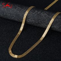 Sunny Jewelry Fashion Gold Plated Copper Necklace  Chains Snake Chain For Man Women High Quality Daily Wear Wedding Party Gift