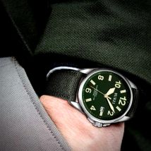 NH35 BUREI Luxus Marke Männer Automatische Uhr Saphir Militär Mechanische Männer Uhr Casual Leinwand Strap Relogio Masculino 2020