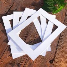15Pcs Weiß Foto Matten Rechteck Papier Halterungen Für 6/7/8/10/16 zoll A4 A3 Bilderrahmen Foto Dekor Foto Matte Papier Foto Rahmen