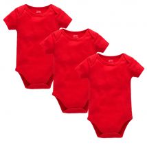 3 Teile/satz Rot Baby Jungen Kleidung 100% Baumwolle Solid Black Blank Baby Bodys körper bebe Neugeborenen Overall Plain 0-24 monate