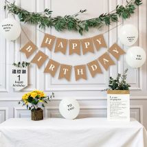 Neue alles Gute zum Geburtstag Dekoration Geburtstag Party Bunting Garland Baby Dusche liefert Kraftpapier Banner Dekoration alles Gute zum Geburtstag