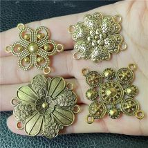 5 Stück große Blumenverbinder Schmuckherstellung DIY handgemachtes Armband Halskette Pullover Kette Zubehör atmosphärische Merkmale